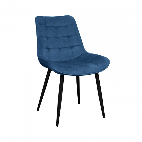 Scaun Hans Catifea Blue HLR63+Black Legs Scaun Hans Catifea Blue HLR63+Black Legs