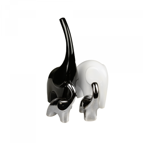 Deco Elefanti Black & White
