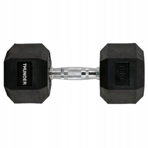 Гантель HEXAGONAL DUMBBELLS Thunder 15 кг Гантель HEXAGONAL DUMBBELLS Thunder 15 кг