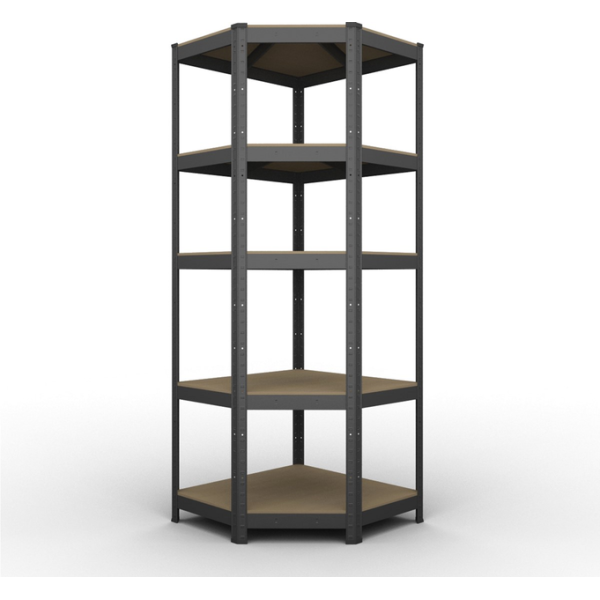 Raft metalic de depozitare Nex Budget 1800x900x400x705 mm, 5 rafturi MDF, colț, Antracit Raft metalic de depozitare Nex Budget 1800x900x400x705 mm, 5 rafturi MDF, colț, Antracit