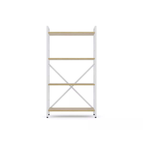 Стеллаж Nex Loft 1100x600x240 мм, 4 полки, ЛДСП, Белый / Дуб Артизан Стеллаж Nex Loft 1100x600x240 мм, 4 полки, ЛДСП, Белый / Дуб Артизан