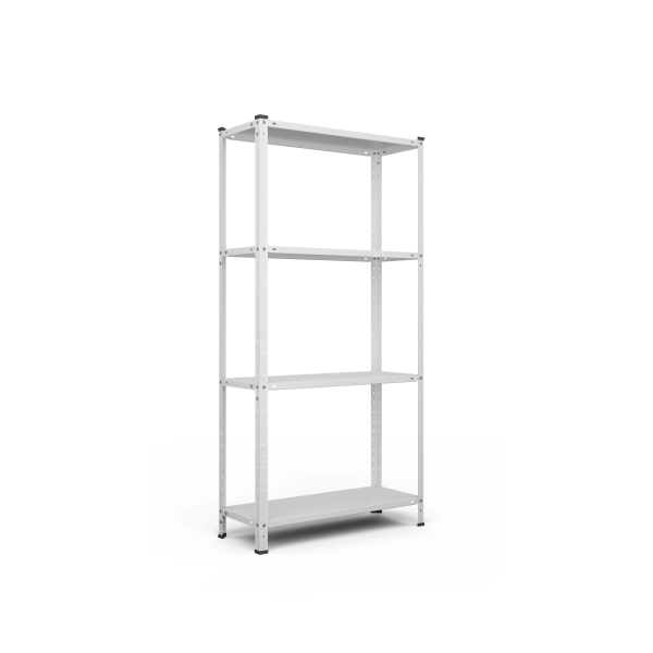 Raft metalic de depozitare cu suruburi Nex REK 1500x750x300 mm, 4 rafturi metal, white Raft metalic de depozitare cu suruburi Nex REK 1500x750x300 mm, 4 rafturi metal, white