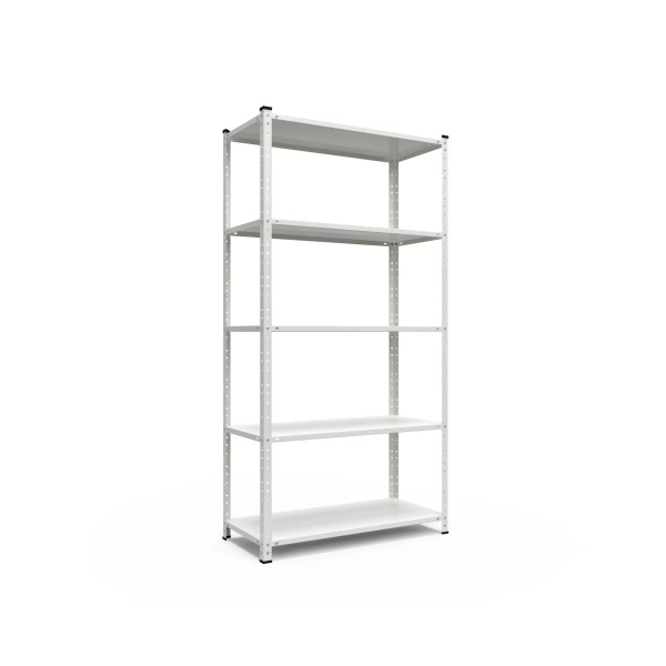 Raft metalic de depozitare cu suruburi Nex Elegant 1840x950x440 mm, 5 rafturi metal, white Raft metalic de depozitare cu suruburi Nex Elegant 1840x950x440 mm, 5 rafturi metal, white
