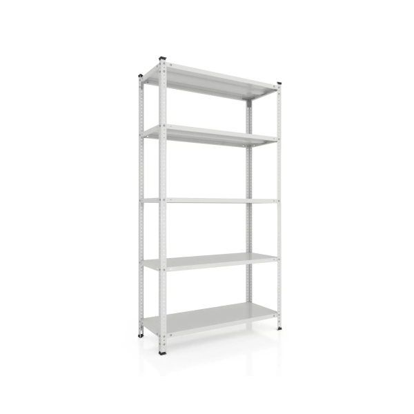 Raft metalic de depozitare cu suruburi Nex Cronos 1800x1000x400 mm, 5 rafturi metal, white Raft metalic de depozitare cu suruburi Nex Cronos 1800x1000x400 mm, 5 rafturi metal, white