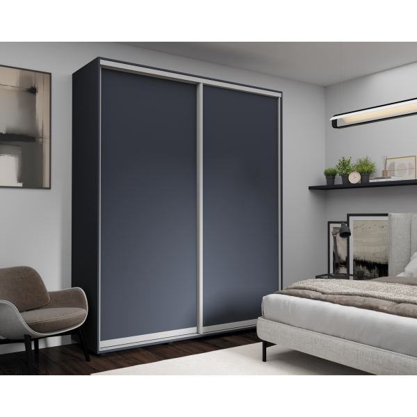 Dulap cu usi glisante Nex Home, PAL, Antracit 200x60x220 cm Dulap cu usi glisante Nex Home, PAL, Antracit 200x60x220 cm