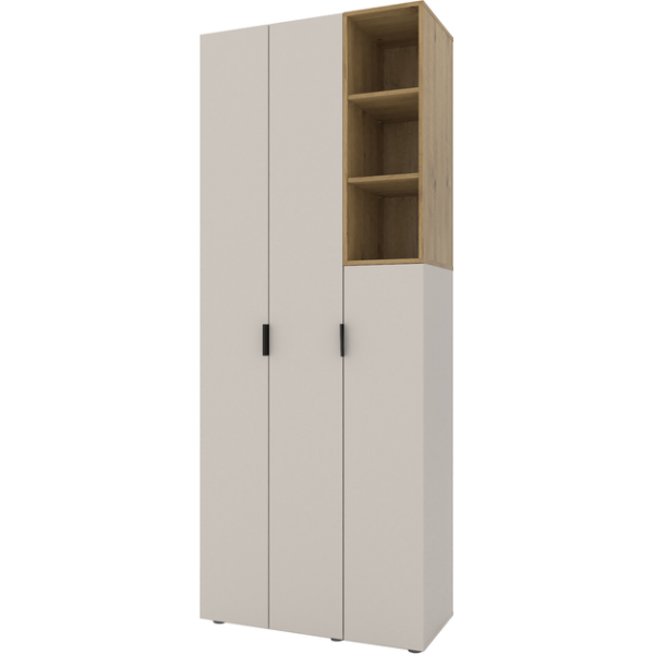 Dulap cu usi batante Nex Home A003R, 900x420x2300 mm, Cashmere/Oak Artisan Dulap cu usi batante Nex Home A003R, 900x420x2300 mm, Cashmere/Oak Artisan