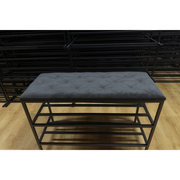 Pantofar cu 3 nivele Nex Home, metal, sarcina 150 kg, 100x32x52 cm, 27 Graphite Pantofar cu 3 nivele Nex Home, metal, sarcina 150 kg, 100x32x52 cm, 27 Graphite