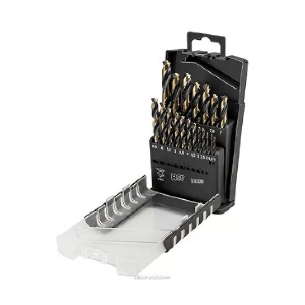 Burghiu de metale HSS-CNC, 124 °, "Pro-Tec" set de 19 buc. (GRAPHITE)