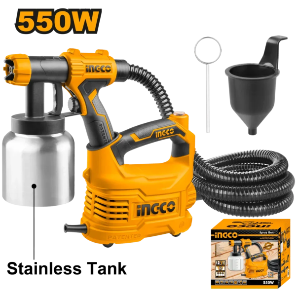 Краскопульт электрический 550Вт INDUSTRIAL INGCO SPG5008 Краскопульт электрический 550Вт INDUSTRIAL INGCO SPG5008