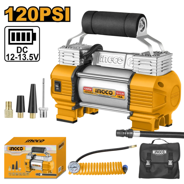 Автомобильный компрессор 18A 120PSI INGCO AAC2508 Автомобильный компрессор 18A 120PSI INGCO AAC2508