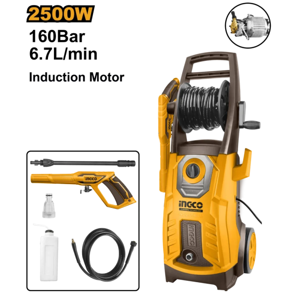 Мойка высокого давления BL Motor 2500Вт INDUSTRIAL INGCO HPWR25008 Мойка высокого давления BL Motor 2500Вт INDUSTRIAL INGCO HPWR25008