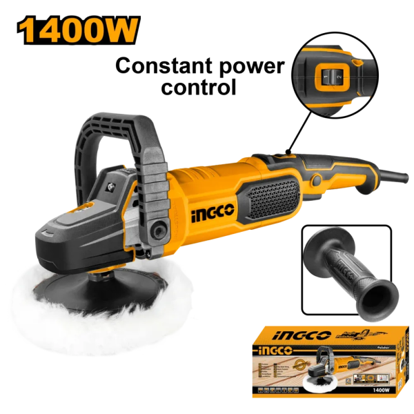 Полировочная машина 180мм 1400Вт INGCO AP140028