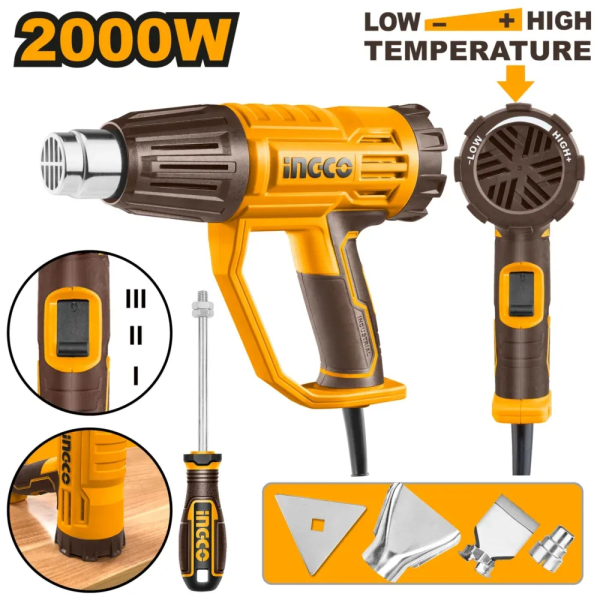 Фен индустриальный 2000Вт HG200047 INGCO Фен индустриальный 2000Вт HG200047 INGCO