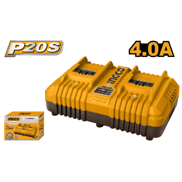Двойное зарядное устройство 2x21B, 4.0A INGCO FCLI2034