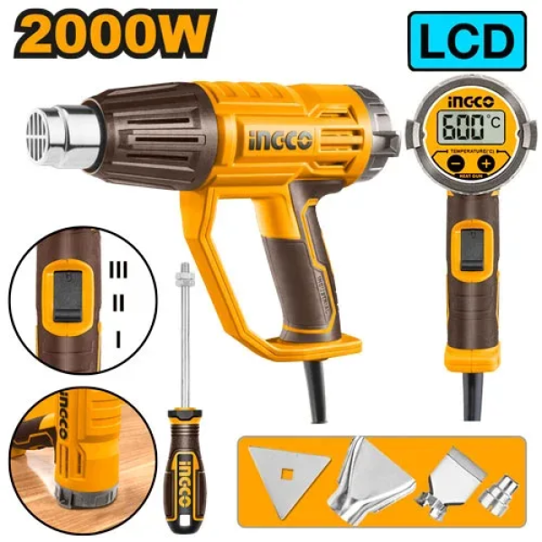 Фен индустриальный 2000W INGCO HG200078 Фен индустриальный 2000W INGCO HG200078