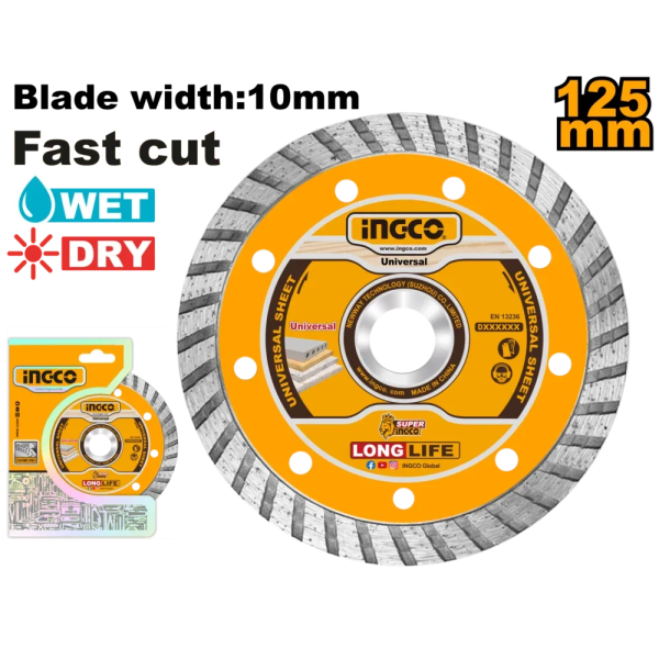 Диск алмазный 125mm INGCO DMD031252 Диск алмазный 125mm INGCO DMD031252