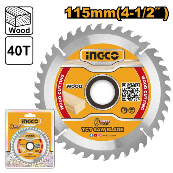 Disc pentru lemn 115×22.2mm 40T INGCO TSB111555 Disc pentru lemn 115×22.2mm 40T INGCO TSB111555