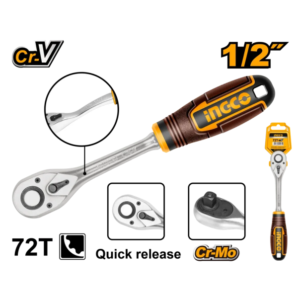 Antrenor cu clichet 1/2″ 260 mm INGCO HRTH8412 Antrenor cu clichet 1/2″ 260 mm INGCO HRTH8412