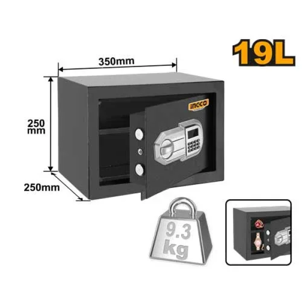 Сейф электронный 19L INGCO ESF2502 Сейф электронный 19L INGCO ESF2502