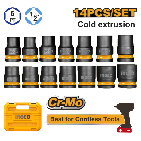 Набор 7 ударных головок INGCO HKISSD12071 Набор 7 ударных головок INGCO HKISSD12071