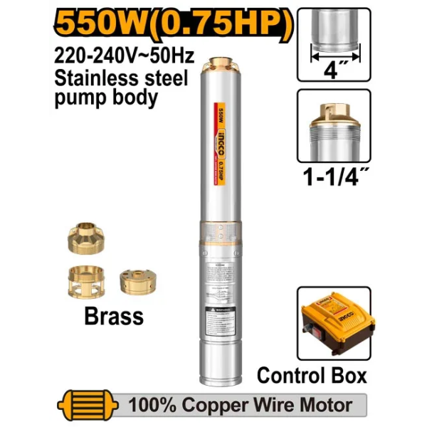 Насос погружной 550W(0.75HP) 64m INGCO DWP55062 Насос погружной 550W(0.75HP) 64m INGCO DWP55062
