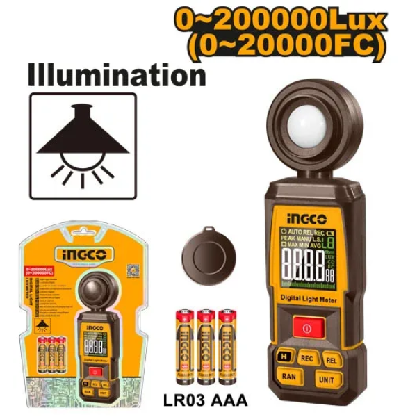Цифровой люксметр INDUSTRIAL INGCO HETLU031 Цифровой люксметр INDUSTRIAL INGCO HETLU031
