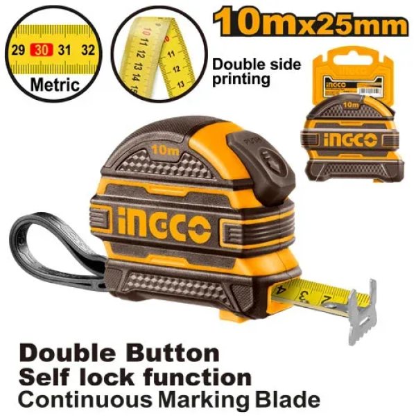 Рулетка 10м INGCO HSMT081025-1