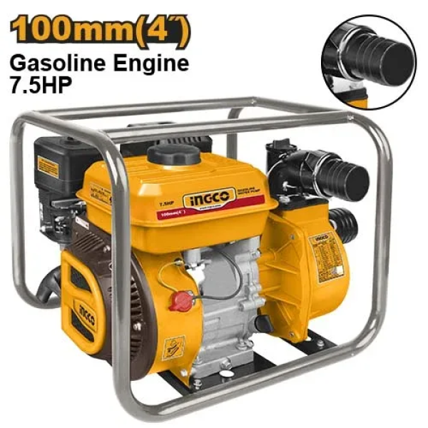 Мотопомпа бензиновая 1500l/min 7.5HP INGCO GWP412
