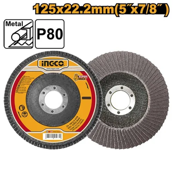 Диск по металлу 125*22.2 P80 INGCO FD12580 Диск по металлу 125*22.2 P80 INGCO FD12580