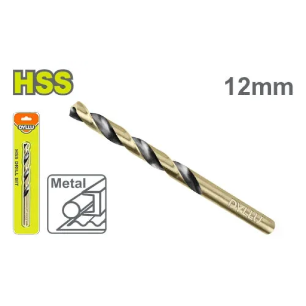 Burghiu pe metal 12mm HSS DYLLU DTTD1K12