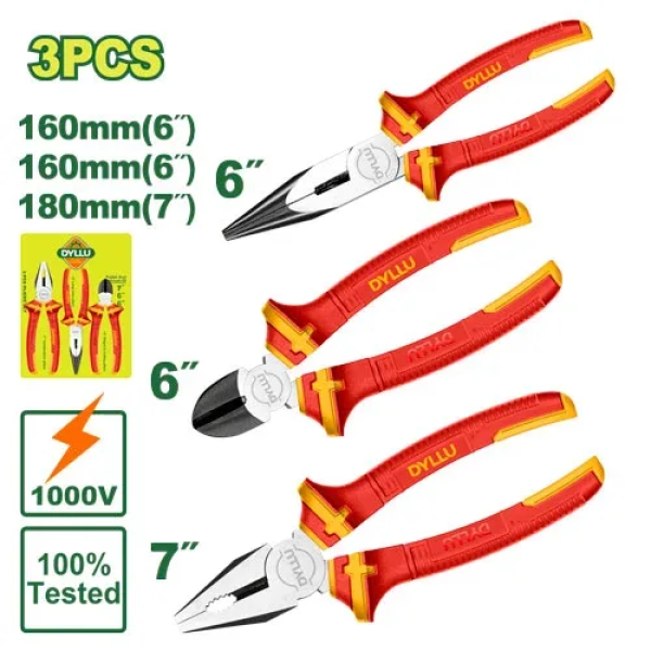 Set 3 clești dielectrici DYLLU DTPS0633
