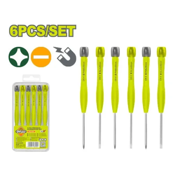Set surubelnițe de precizie 6buc DYLLU DTSS2B06 Set surubelnițe de precizie 6buc DYLLU DTSS2B06