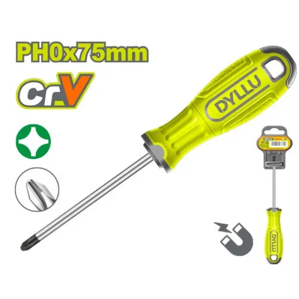 Surubelniță cruce PH0*75mm DYLLU DTSD2203