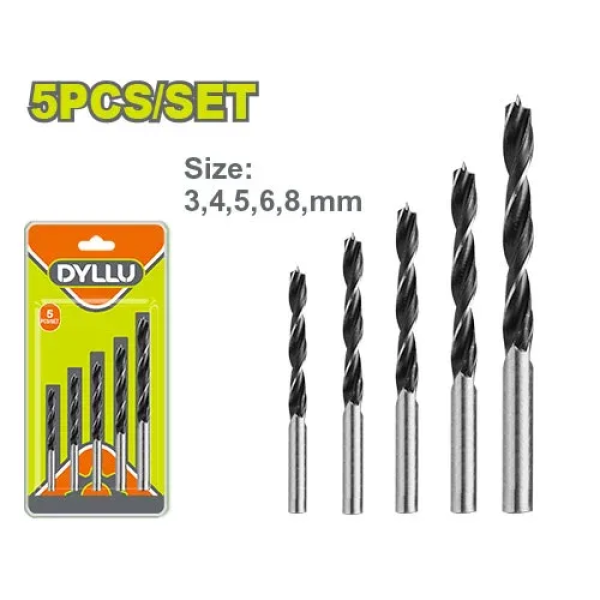 Set de burghiu pentru lemn 3-8mm 5buc. DYLLU DTSJ3K01