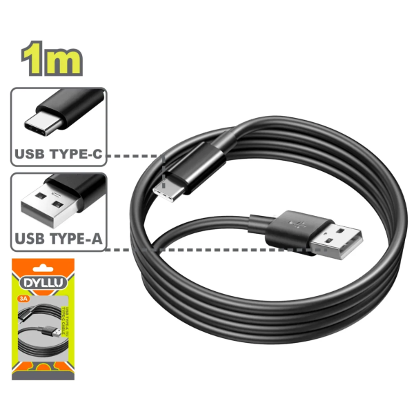 Cablu USB Type A – Type C 1m DYLLU DTUB1501 Cablu USB Type A – Type C 1m DYLLU DTUB1501