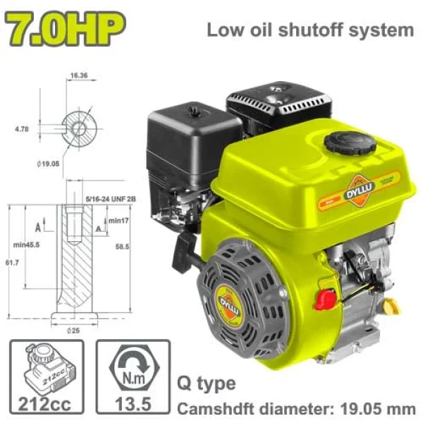 Motor pe benzin 7.0HP, 4T DYLLU DTGNAA170Q Motor pe benzin 7.0HP, 4T DYLLU DTGNAA170Q