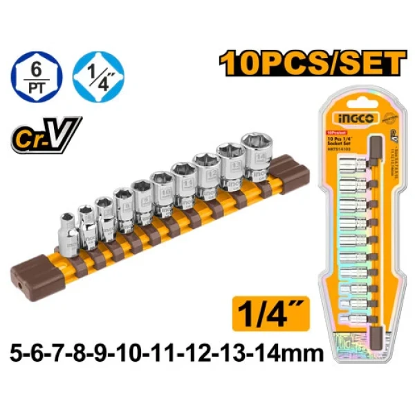 Set de capuri tubulare 10 buc 5-14mm INGCO HKTS14103