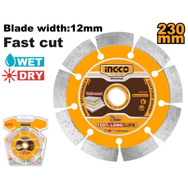 Диск для бетона 230x12m INGCO DMD0123013