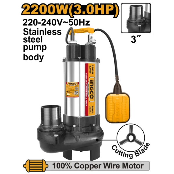 Pompa de drenaj 2200W INGCO SPDB22008