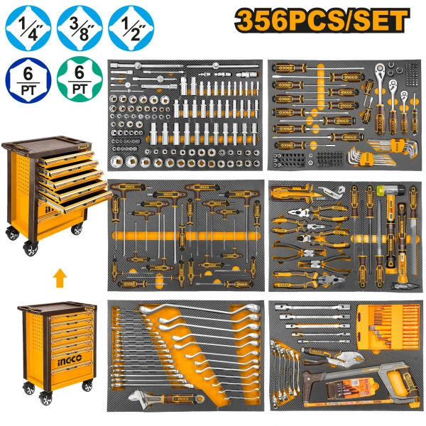 Набор инструментов 356 шт. INGCO HTCS273561