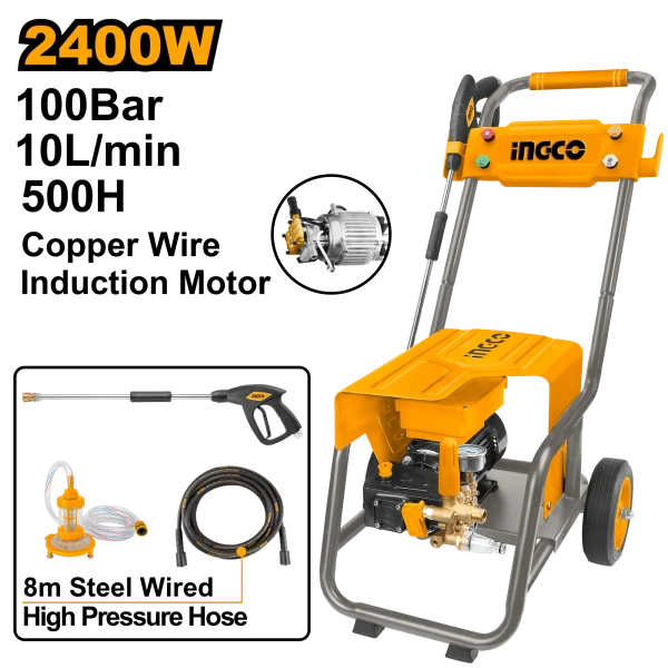 Masina de spalat cu presiune INDUSTRIAL 2400W INGCO HPWR30018 Masina de spalat cu presiune INDUSTRIAL 2400W INGCO HPWR30018