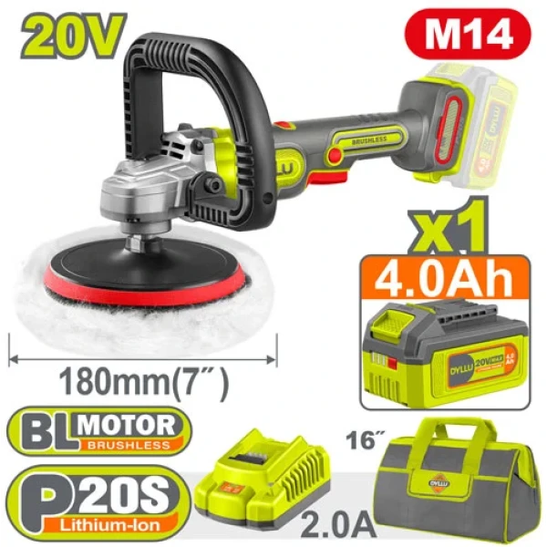 Аккумуляторная полировальная машина 180mm DYLLU DTHL1B181 Аккумуляторная полировальная машина 180mm DYLLU DTHL1B181