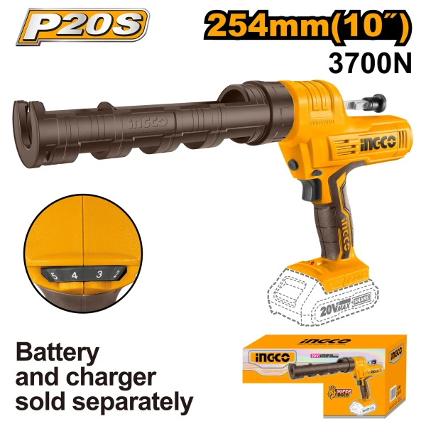 Pistol pentru silicon 254mm INGCO CCGLI2001 Pistol pentru silicon 254mm INGCO CCGLI2001