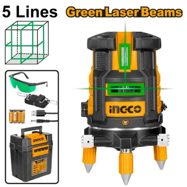 Nivela laser multi-linie 0-30m Verde INDUSTRIAL INGCO HLL305205 Nivela laser multi-linie 0-30m Verde INDUSTRIAL INGCO HLL305205