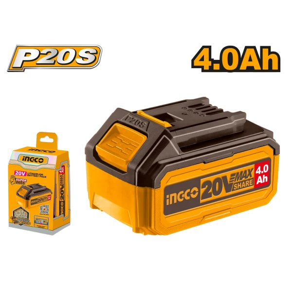 Ионно-литиевая батарея 4.0Ач 20В INGCO FBLI2002