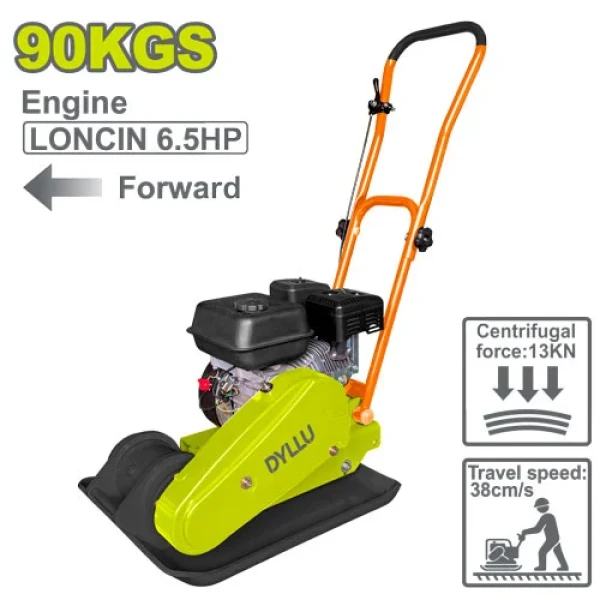 Виброплита бензиновая 6.5л.с. 90кг DYLLU DTPM3A090