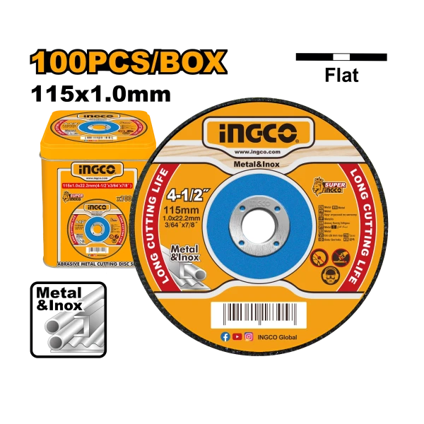 Set discuri p/u metal 115mm 100buc. INGCO MCD10115100