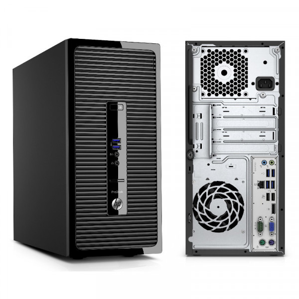 HP ProDesk 400 G3 Microtower COA Win8/10 Pro — Intel Core i5-6500 @ 3.20GHz - 3.60GHz 8192MB (2x4GB) DDR4 256GB SSD + 1.0TB HDD DVD