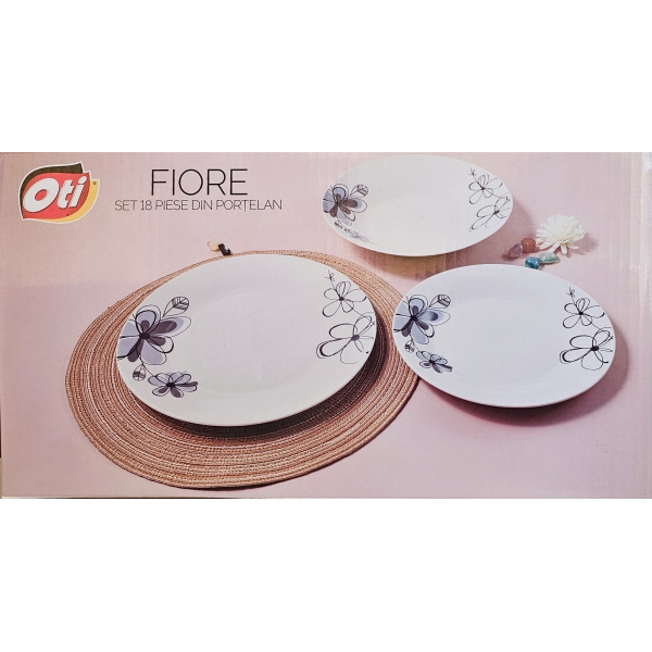 Set portelan Fiore, 18 piese Set portelan Fiore, 18 piese