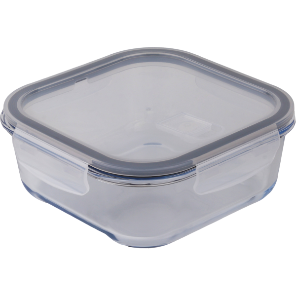 Vas patrat pentru depozitare 15 cm x 15 cm (800 cc) cu capac din plastic cu orificiu de ventilare, Borart Vas patrat pentru depozitare 15 cm x 15 cm (800 cc) cu capac din plastic cu orificiu de ventilare, Borart